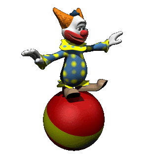 Clown on a balloon